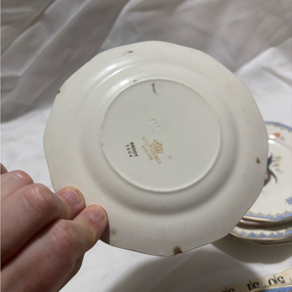 Vintage Floral Porcelain Dessert Plates - Set of 11 - Picture 6 of 6